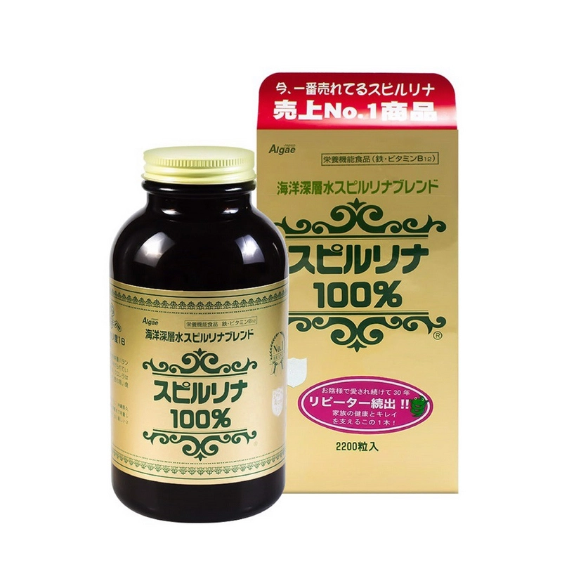 JAPAN ALGAE_TPCN tảo xoắn Spirulina cao cấp hỗ trợ tăng cường sức khoẻ 2200 viên