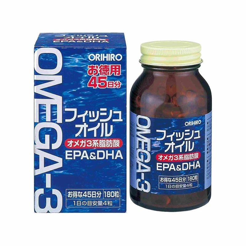 ORIHIRO_TPCN dầu cá Omega-3 hỗ trợ tim mạch 180 viên